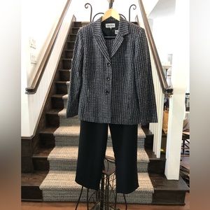 3 piece pant suit. Black and white. Size 12.